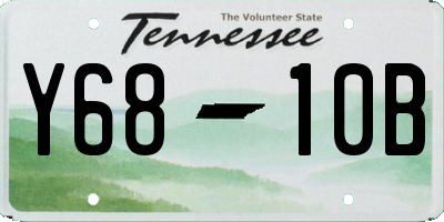 TN license plate Y6810B