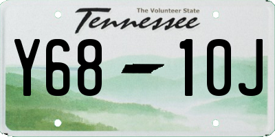 TN license plate Y6810J