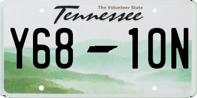 TN license plate Y6810N