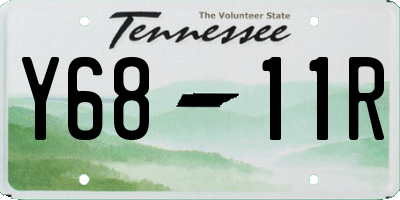 TN license plate Y6811R