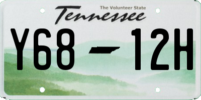 TN license plate Y6812H