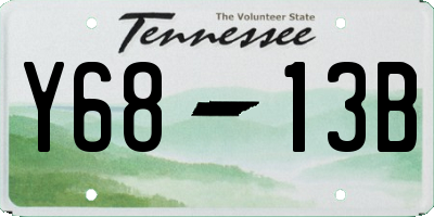 TN license plate Y6813B