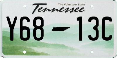TN license plate Y6813C
