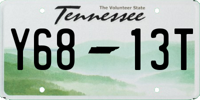 TN license plate Y6813T