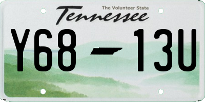 TN license plate Y6813U