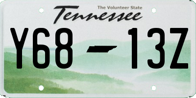 TN license plate Y6813Z