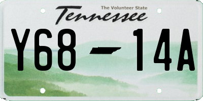 TN license plate Y6814A