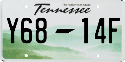 TN license plate Y6814F