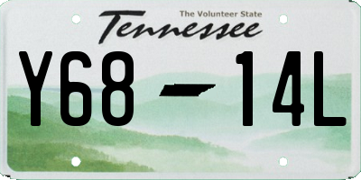 TN license plate Y6814L