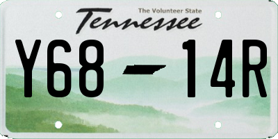 TN license plate Y6814R