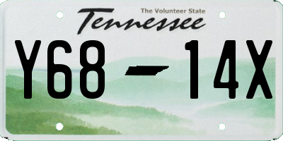 TN license plate Y6814X