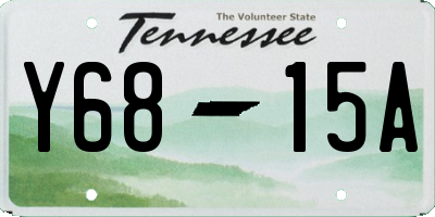 TN license plate Y6815A