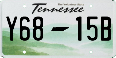 TN license plate Y6815B