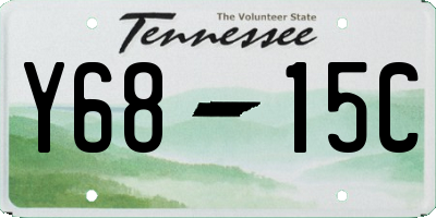 TN license plate Y6815C