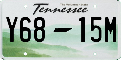 TN license plate Y6815M