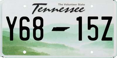 TN license plate Y6815Z