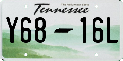 TN license plate Y6816L