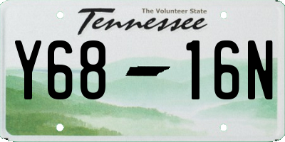 TN license plate Y6816N