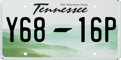 TN license plate Y6816P
