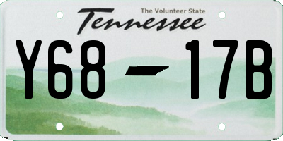 TN license plate Y6817B