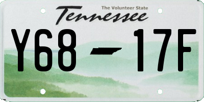 TN license plate Y6817F