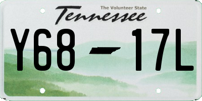 TN license plate Y6817L
