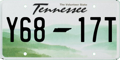 TN license plate Y6817T