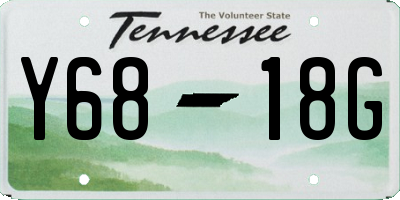 TN license plate Y6818G