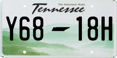 TN license plate Y6818H