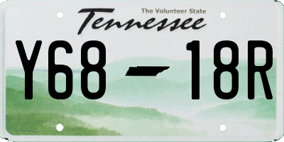 TN license plate Y6818R