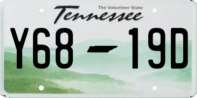 TN license plate Y6819D