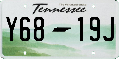 TN license plate Y6819J
