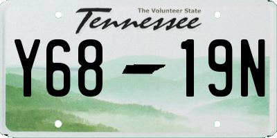TN license plate Y6819N
