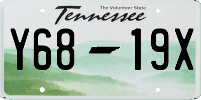 TN license plate Y6819X