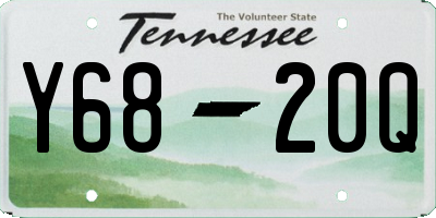 TN license plate Y6820Q