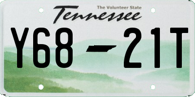TN license plate Y6821T
