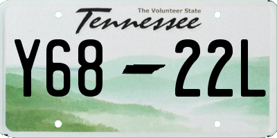 TN license plate Y6822L