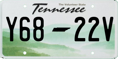 TN license plate Y6822V