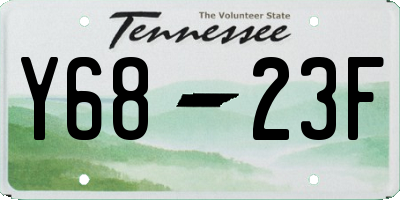 TN license plate Y6823F