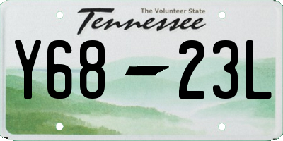 TN license plate Y6823L