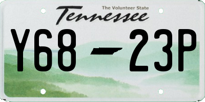 TN license plate Y6823P