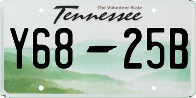 TN license plate Y6825B
