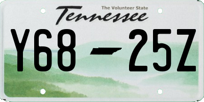 TN license plate Y6825Z