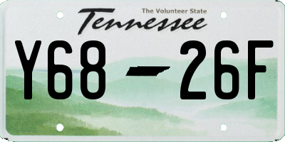 TN license plate Y6826F
