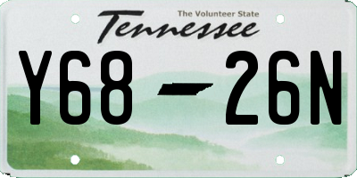 TN license plate Y6826N