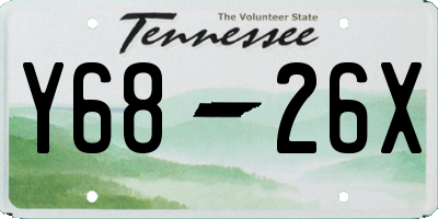 TN license plate Y6826X