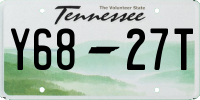 TN license plate Y6827T