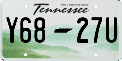 TN license plate Y6827U