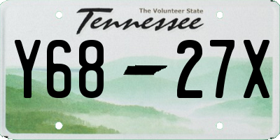 TN license plate Y6827X