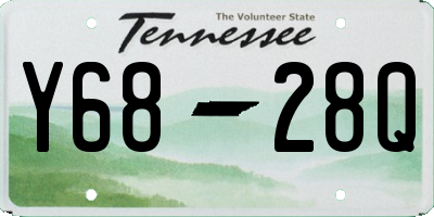 TN license plate Y6828Q